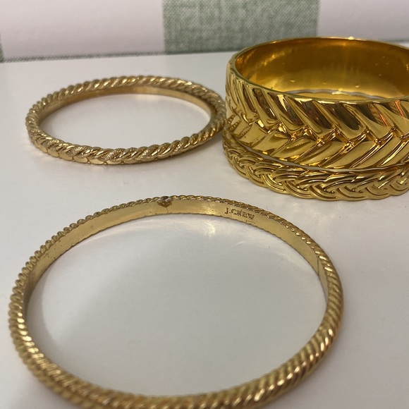 J. Crew Jewelry Five Jcrew Gold Bangles Poshmark